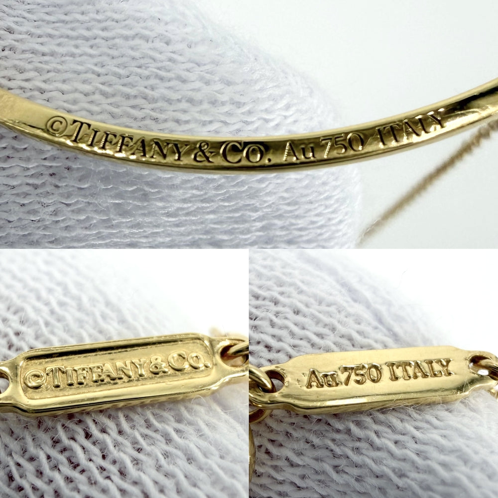 TIFFANY&Co. ティファニー ネックレス Tスマイル スモール ペンダント ジュエリー アクセサリー 18金YG Au750 K18イエローゴールド ダイヤモンド レディース 約2.4g【中古品】