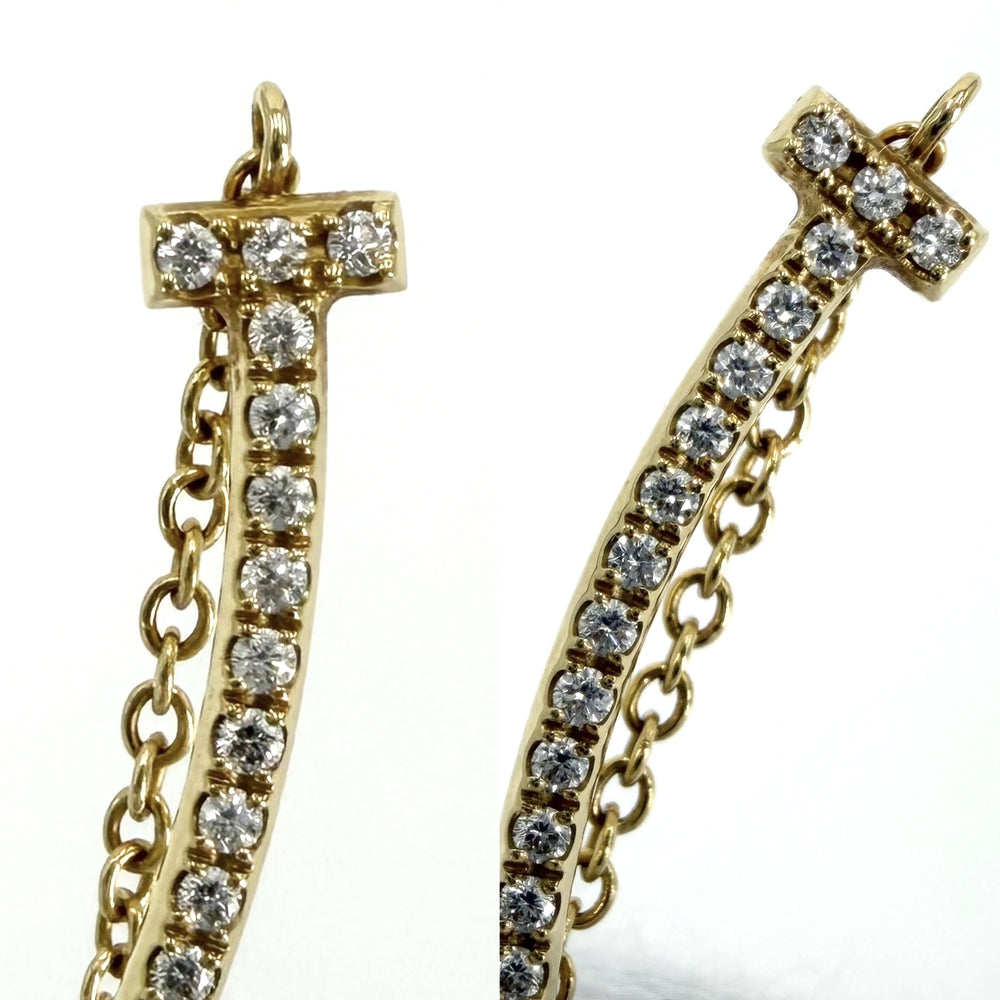 TIFFANY&Co. ティファニー ネックレス Tスマイル スモール ペンダント ジュエリー アクセサリー 18金YG Au750 K18イエローゴールド ダイヤモンド レディース 約2.4g【中古品】