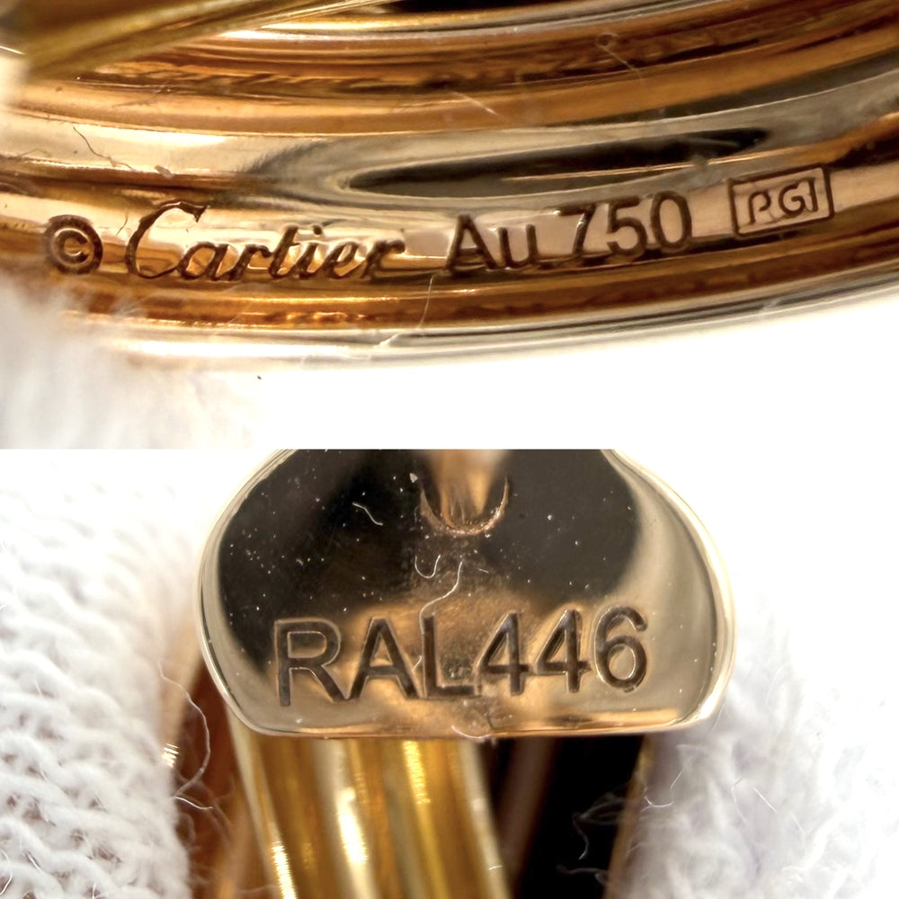 CARTIER カルティエ ピアス トリニティ クラシック イヤリング ジュエリー アクセサリー 18金 PG/YG/WG K18イエローゴールド K18ピンクゴールド K18ホワイトゴールド レディース 約9.3g【中古品】