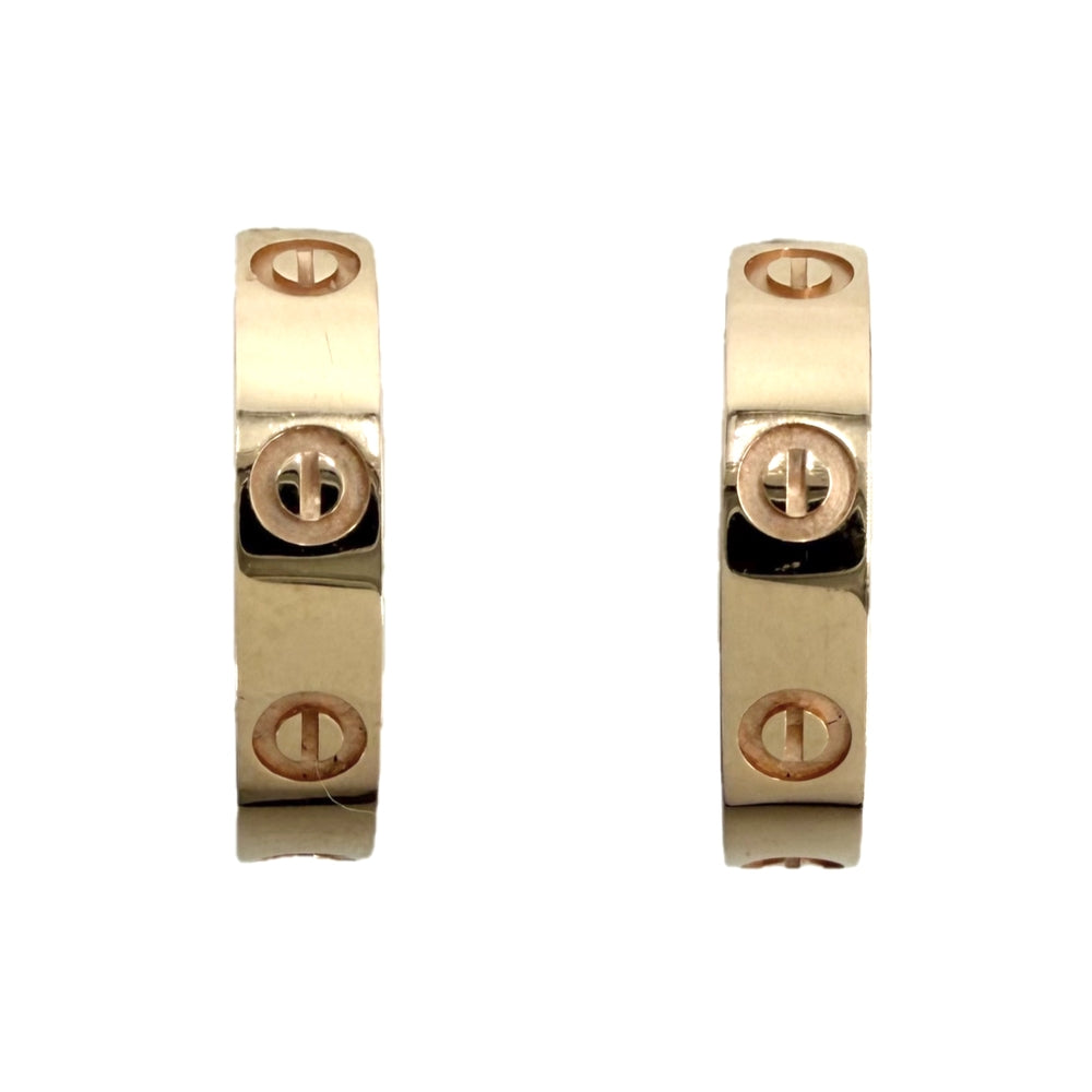 CARTIER カルティエ ピアス ミニラブ ビスモチーフ 18金 750 PG ジュエリー アクセサリー K18ピンクゴールド レディース 約3.5g【中古品】