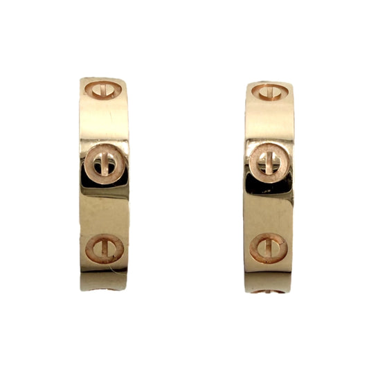 CARTIER カルティエ ピアス ミニラブ ビスモチーフ 18金 750 PG ジュエリー アクセサリー K18ピンクゴールド レディース 約3.5g【中古品】