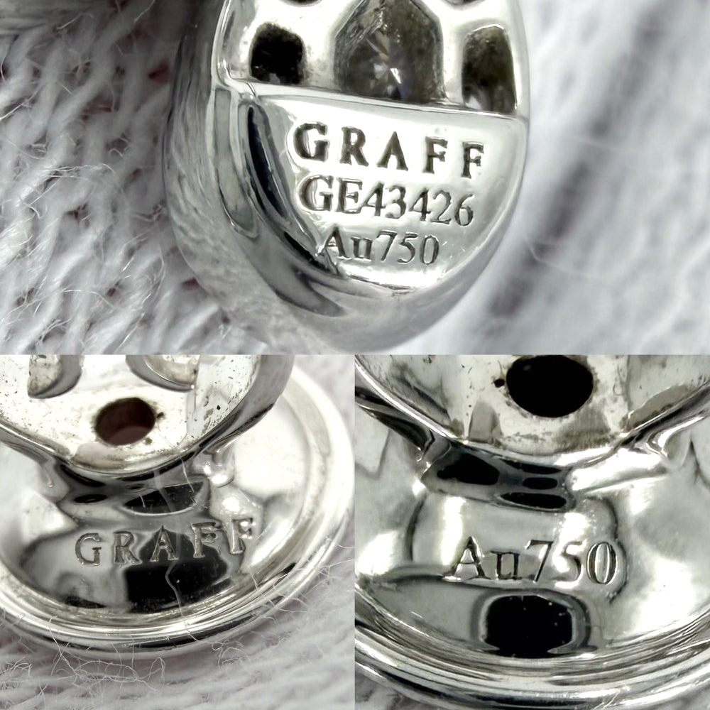 GRAFF グラフ ピアス パヴェバタフライ スタッドピアス ジュエリー アクセサリー Au750 18金WG K18ホワイトゴールド ダイヤモンド レディース 約5.2g【中古品】