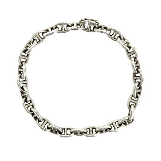 HERMES エルメス ブレスレット シェーヌダンクルTPM アクセサリー ジュエリー ヴィンテージ シルバー シルバー925 メンズ 約14.7g【中古品】
