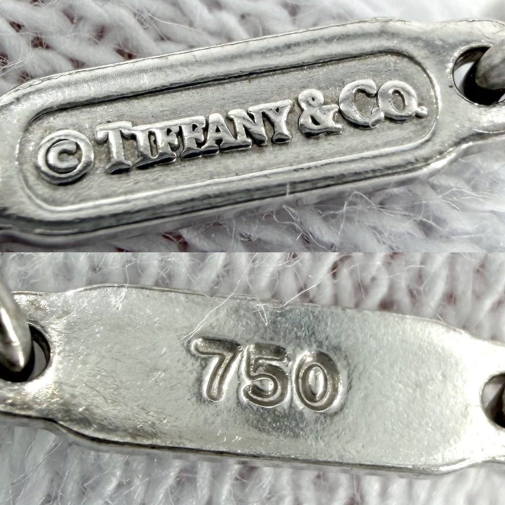 TIFFANY&Co. ティファニー ネックレス オーバルリンク チェーン ジュエリー アクセサリー 18金WG Au750 K18ホワイトゴールド シルバー金具 レディース 約3.0g【中古品】