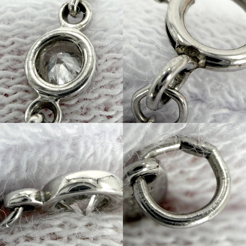 TIFFANY&Co. ティファニー ブレスレット エルサペレッティ バイザヤード アクセサリー ジュエリー 3Pダイヤ Pt950プラチナ ダイヤモンド レディース 約1.4g【中古品】