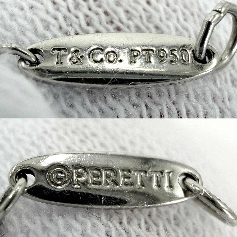 TIFFANY&Co. ティファニー ブレスレット エルサペレッティ バイザヤード アクセサリー ジュエリー 3Pダイヤ Pt950プラチナ ダイヤモンド レディース 約1.4g【中古品】