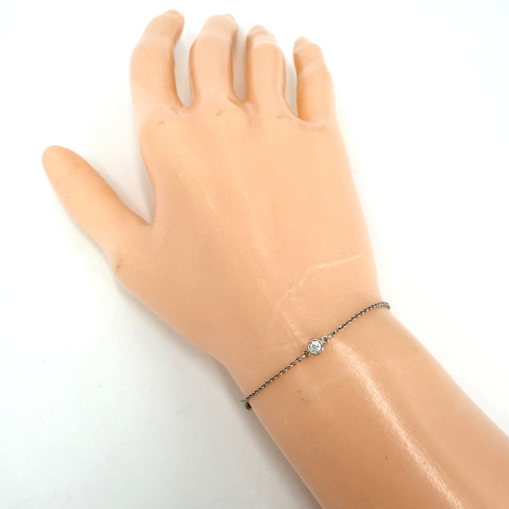 TIFFANY&Co. ティファニー ブレスレット エルサペレッティ バイザヤード アクセサリー ジュエリー 3Pダイヤ Pt950プラチナ ダイヤモンド レディース 約1.4g【中古品】