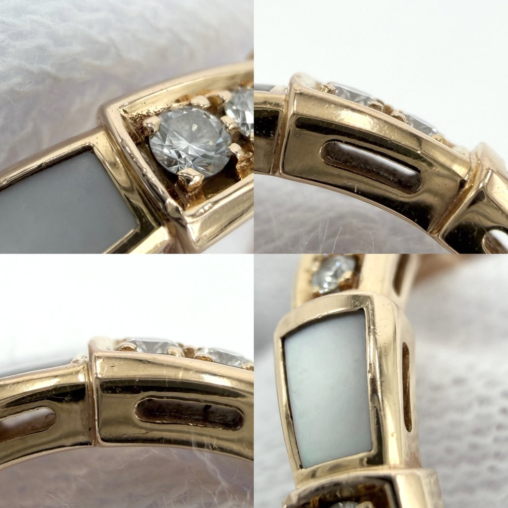 BVLGARI ブルガリ 指輪 セルペンティ ヴァイパー ジュエリー アクセサリー 18金PG Au750 56サイズ K18ピンクゴールド シェル 約15.5号 レディース 約4.8g【中古品】