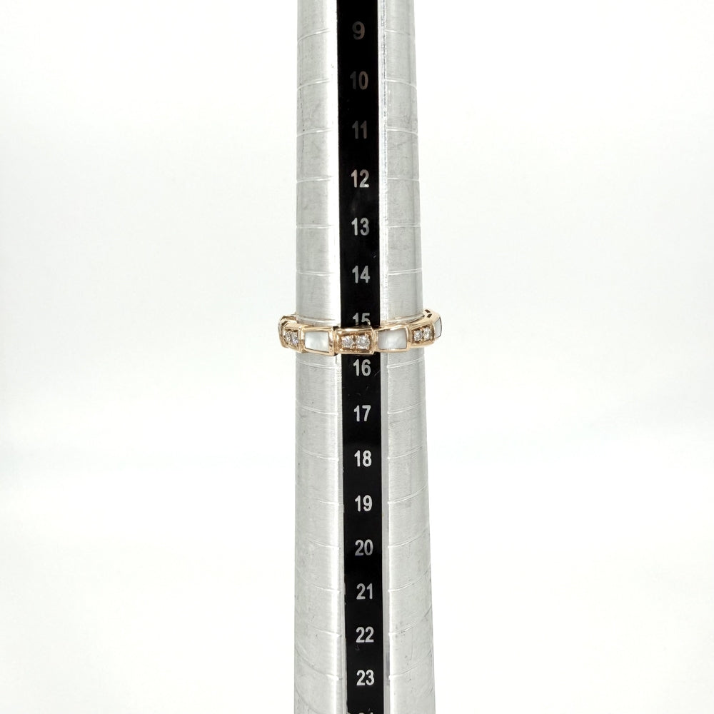 BVLGARI ブルガリ 指輪 セルペンティ ヴァイパー ジュエリー アクセサリー 18金PG Au750 56サイズ K18ピンクゴールド シェル 約15.5号 レディース 約4.8g【中古品】