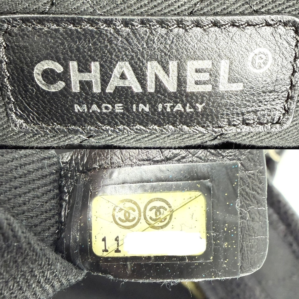 CHANEL シャネル トートバッグ ココトラベル ハンドバッグ ココマーク PVCコーティングキャンバス レザー ブラック 黒 レッド 赤 シルバー金具 レディース【中古品】