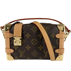 LOUIS VUITTON ルイヴィトン 2WAY モノグラム サイドトランクPM ミニハンドバッグ ショルダーバッグ M46815 モノグラムキャンバス ブラウン 茶 ゴールド金具 レディース【中古品】