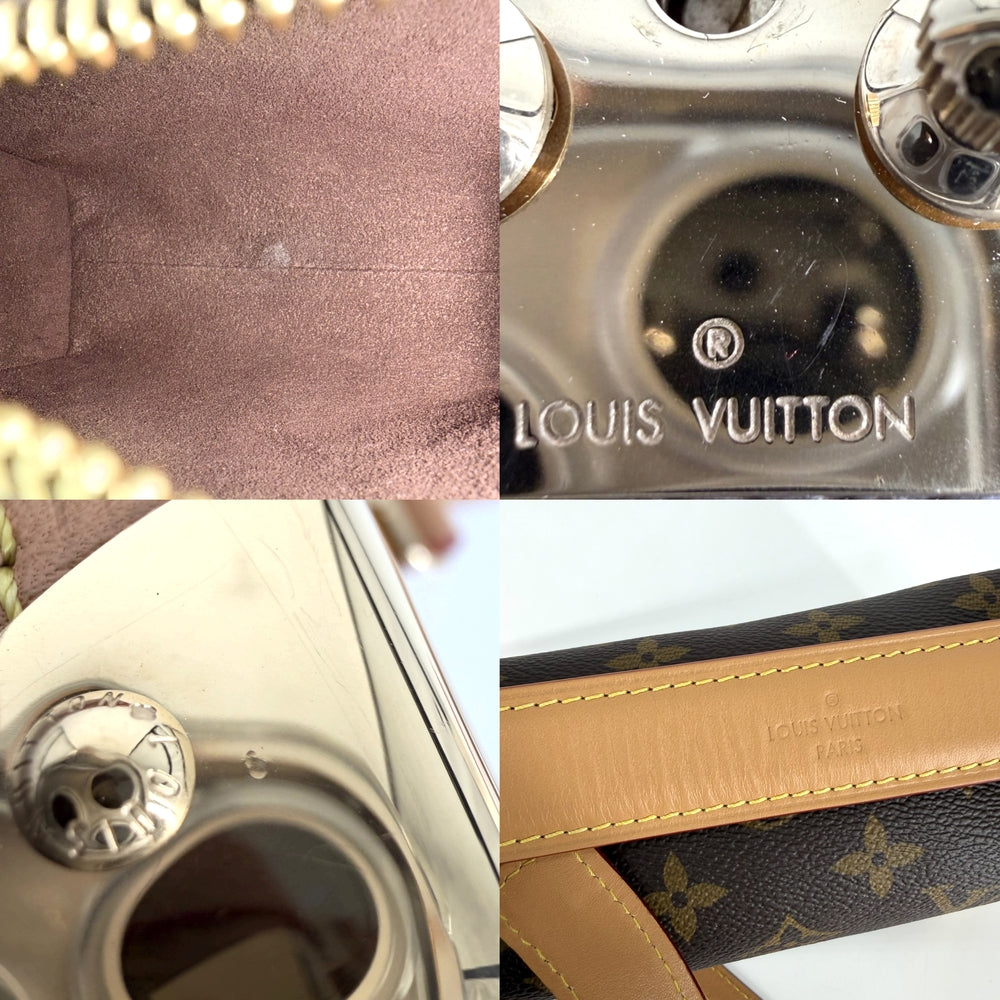 LOUIS VUITTON ルイヴィトン 2WAY モノグラム サイドトランクPM ミニハンドバッグ ショルダーバッグ M46815 モノグラムキャンバス ブラウン 茶 ゴールド金具 レディース【中古品】