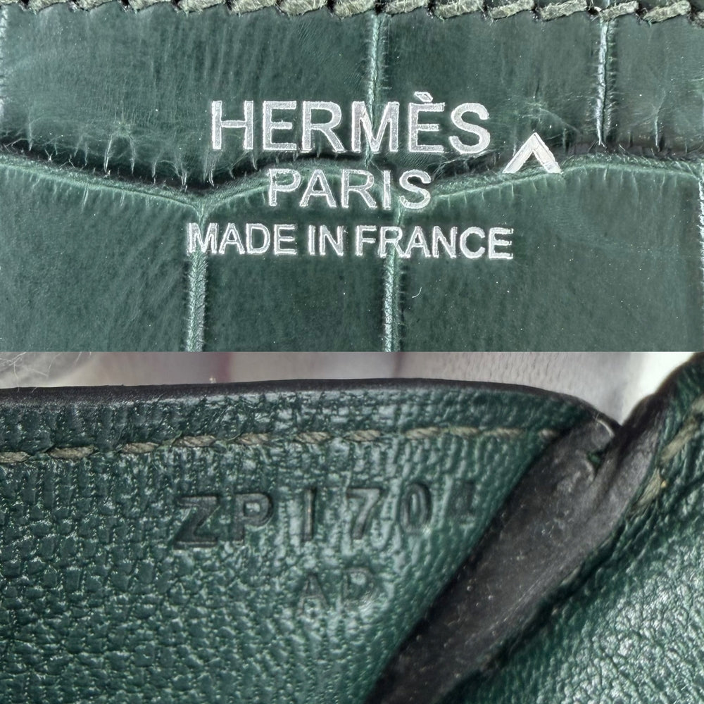 HERMES エルメス ハンドバッグ バーキン30 内縫い マット Z刻印 ポロサスマット ダークグリーン シルバー金具 レディース 2021年【中古品】