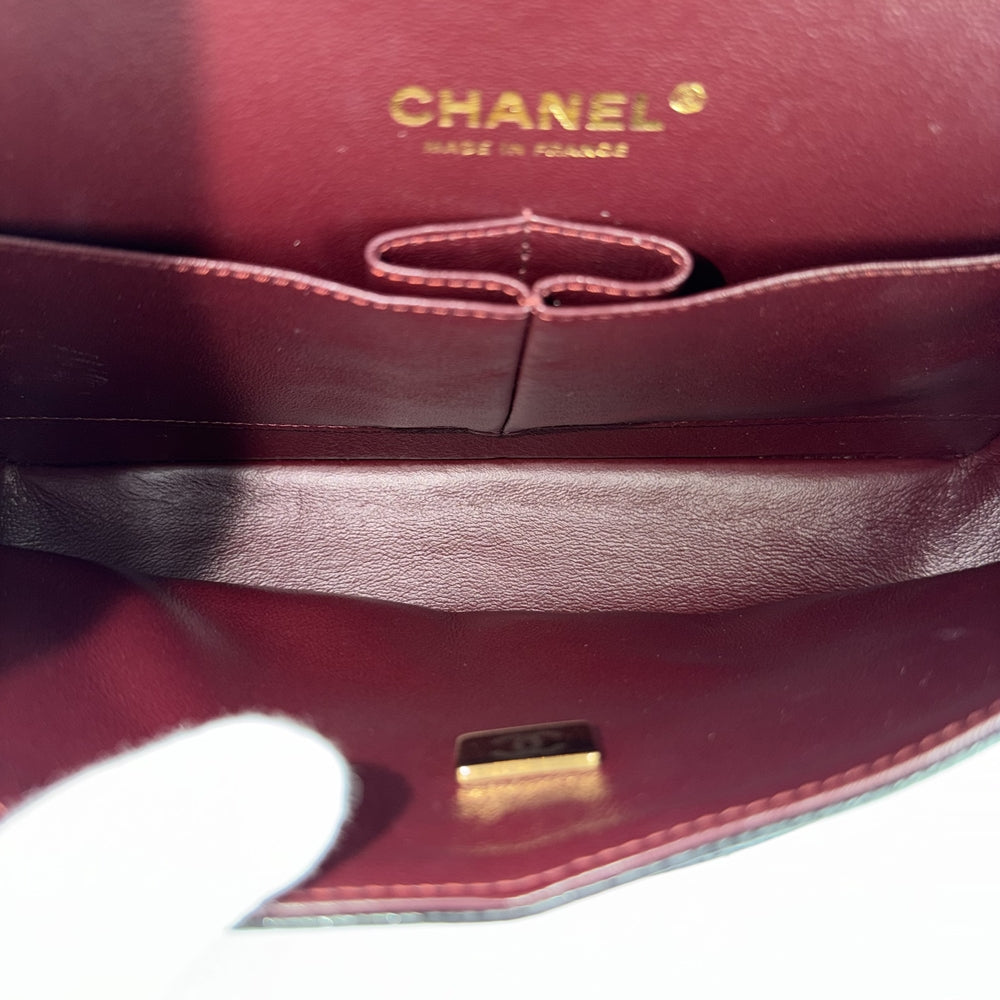 CHANEL シャネル ショルダーバッグ マトラッセ25 ダブルチェーン ココマーク ダブルフラップ キャビアスキン ブラック 黒 ゴールド金具 レディース【中古品】