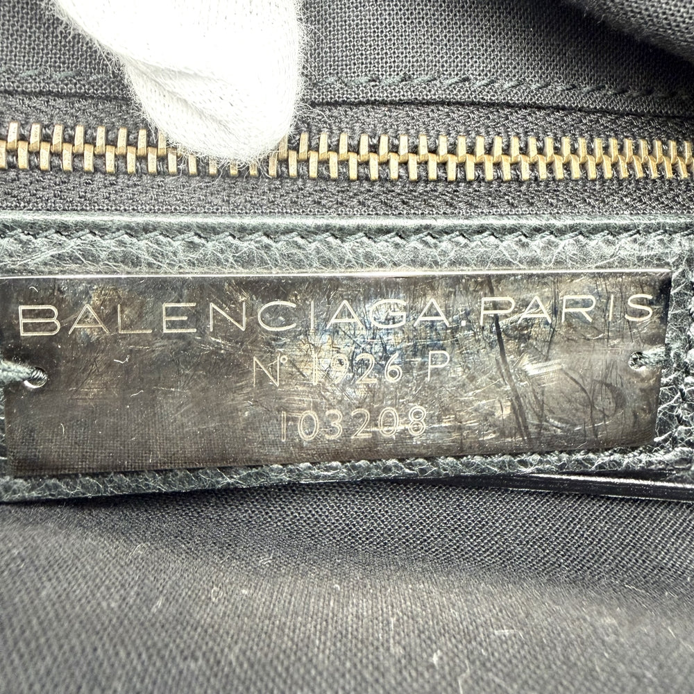 BALENCIAGA バレンシアガ 2WAY ザファースト ハンドバッグ ショルダーバッグ 103208 レザー ブラック 黒 アンティークゴールド金具 レディース【中古品】