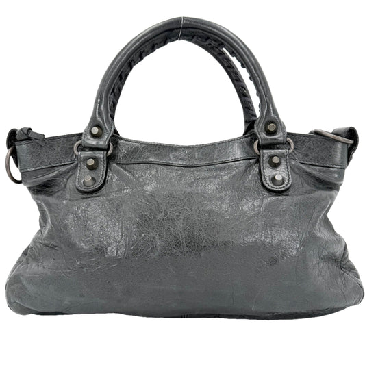 BALENCIAGA バレンシアガ 2WAY ザファースト ハンドバッグ ショルダーバッグ 103208 レザー ブラック 黒 アンティークゴールド金具 レディース【中古品】