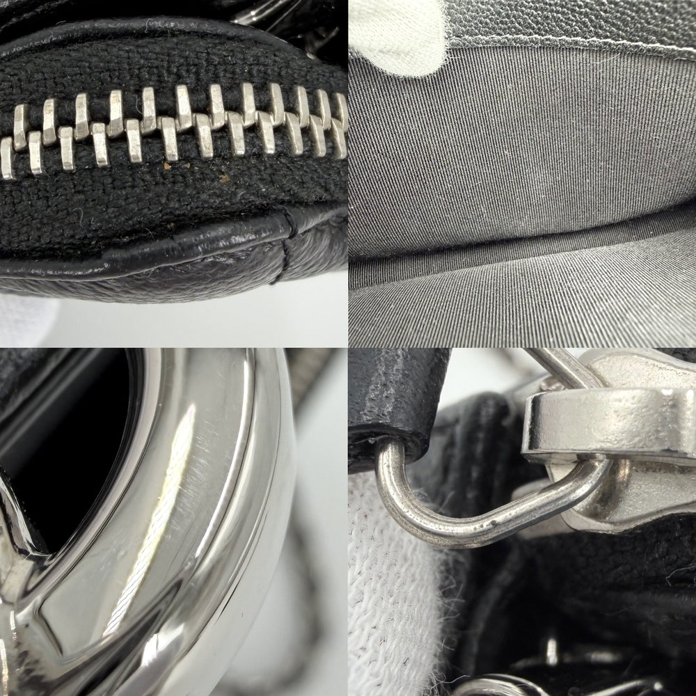CHANEL シャネル チェーンウォレット マトラッセ ココマーク ショルダーバッグ 長財布 キャビアスキン ブラック 黒 シルバー金具 レディース【中古品】