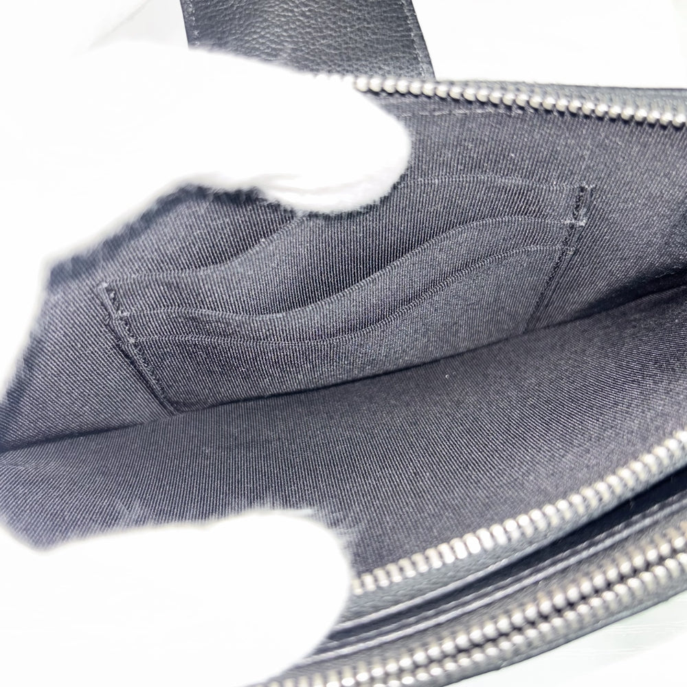 CHANEL シャネル チェーンウォレット マトラッセ ココマーク ショルダーバッグ 長財布 キャビアスキン ブラック 黒 シルバー金具 レディース【中古品】