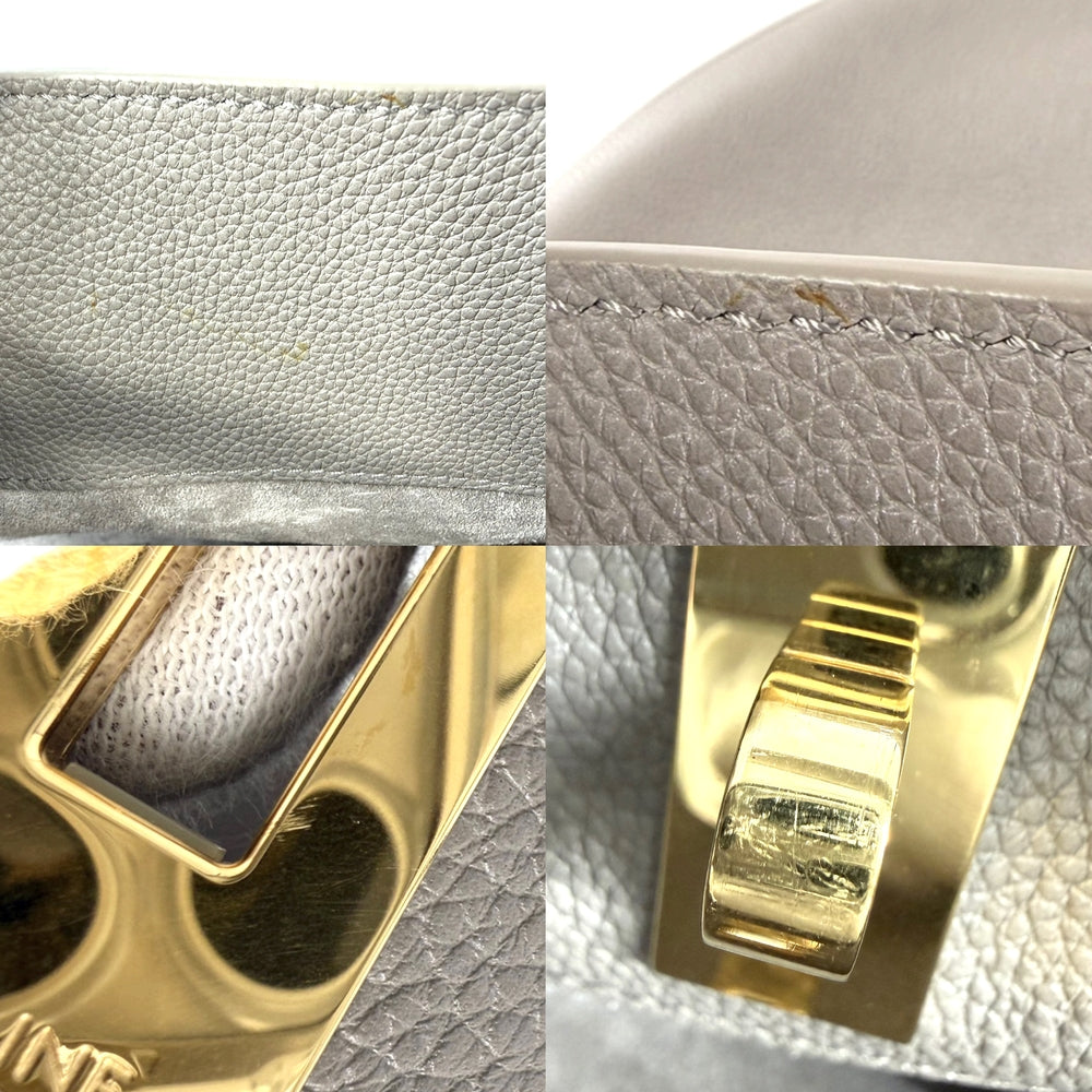 CELINE セリーヌ 2WAY バケット16 ショルダーバッグ ハンドバッグ レザー ブラウン系 ゴールド金具 レディース【中古品】