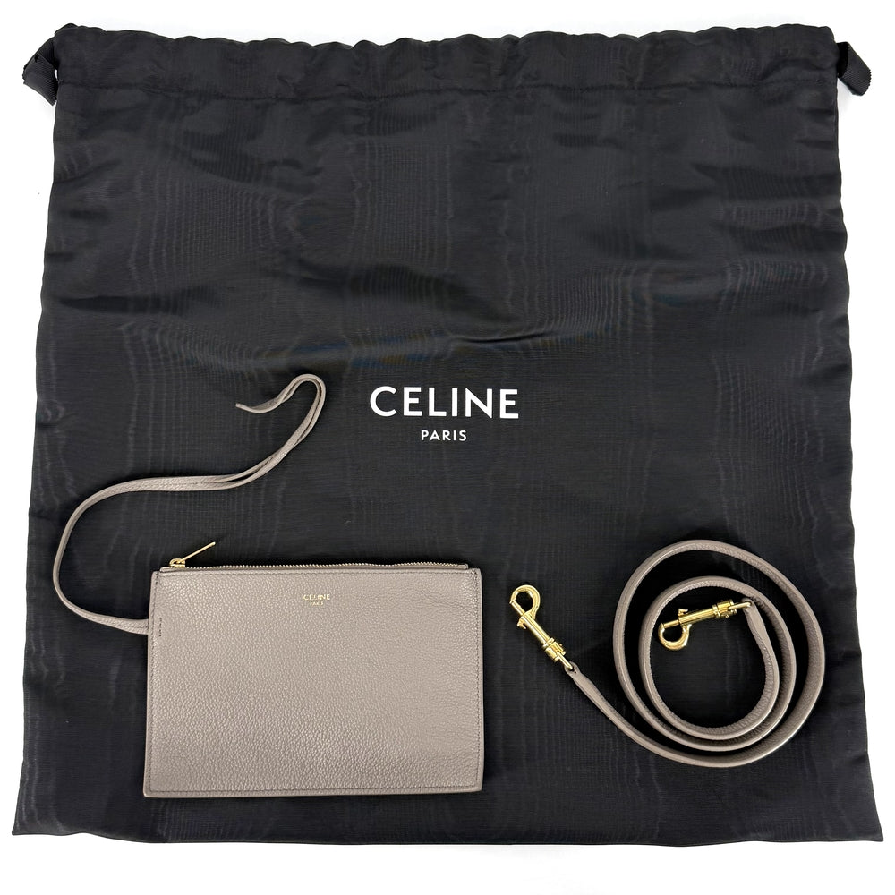 CELINE セリーヌ 2WAY バケット16 ショルダーバッグ ハンドバッグ レザー ブラウン系 ゴールド金具 レディース【中古品】