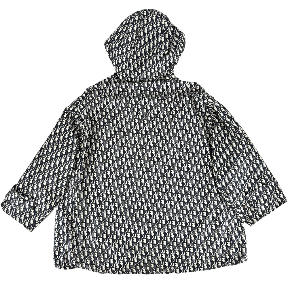 【秋物特集】 Christian Dior クリスチャンディオール アウター オブリーク プルオーバー アノラック アパレル 服 XS ネイビー 紺 ベージュ ブラック金具 春 秋 ポリエステル レディース【中古品】