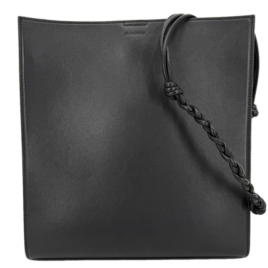 JIL SANDER ジルサンダー ショルダーバッグ タングル ミディアム TANGLE レザー ブラック 黒 シルバー金具 ユニセックス【中古品】