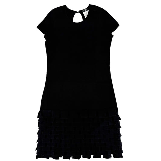 CHANEL シャネル ワンピース フリル フレンチスリーブワンピース アパレル 服 36 ブラック 黒 春 夏 レディース【中古品】