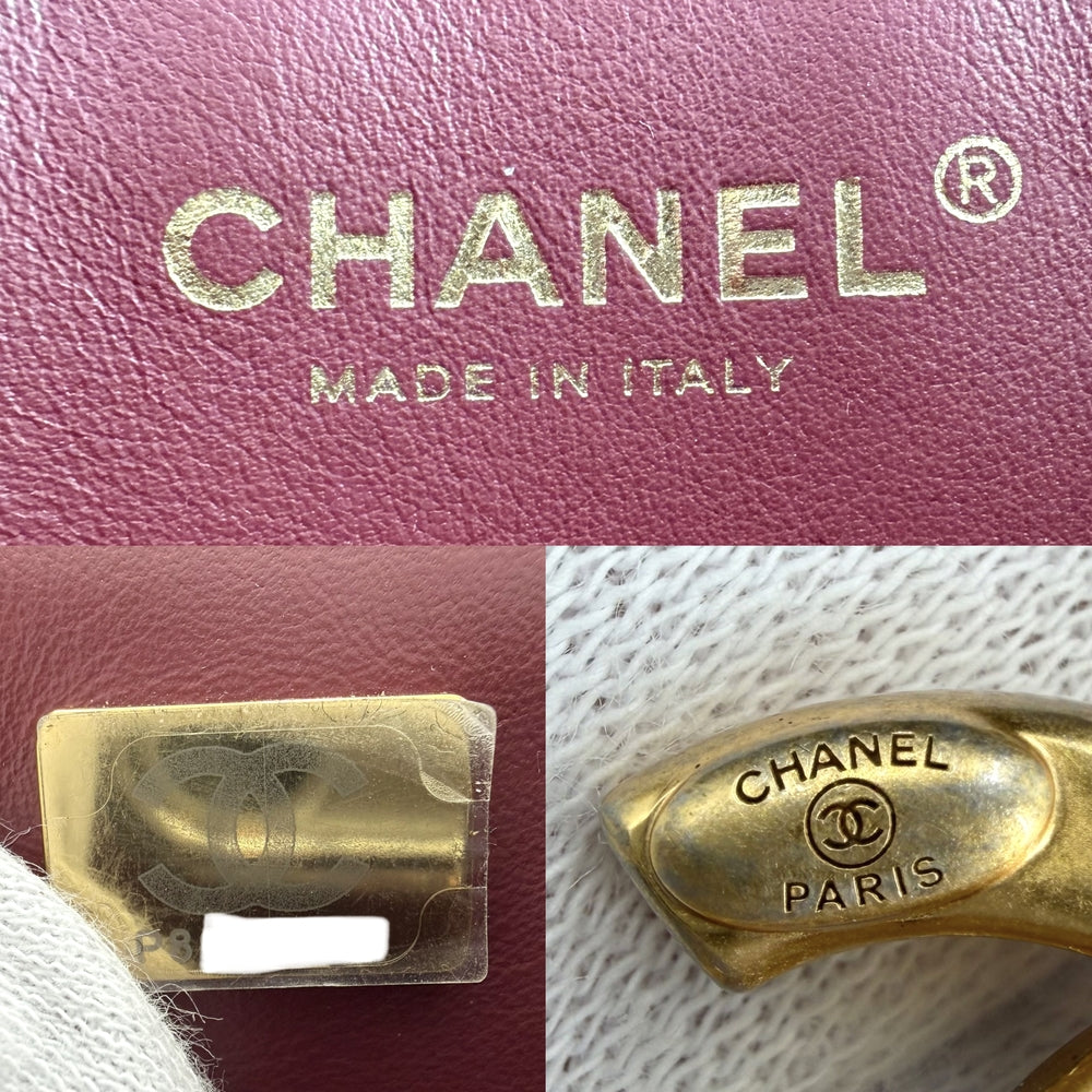 CHANEL シャネル ショルダーバッグ ロゴ マトラッセ チェーンショルダー バニティバッグ Matelasse ココマーク ラムスキン ブラック 黒 ゴールド金具 レディース【中古品】