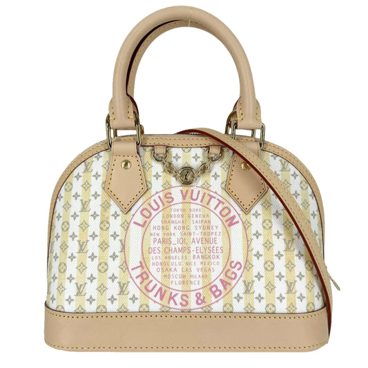 LOUIS VUITTON ルイヴィトン 2WAY LV リゾート アルマBB ショルダーバッグ ハンドバッグ ミニ モノグラム ベージュ M28672 バナナ ゴールド金具 レディース【中古品】