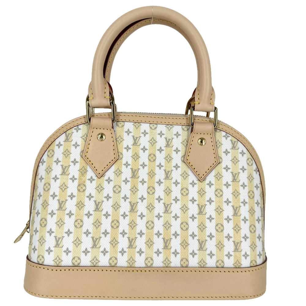 LOUIS VUITTON ルイヴィトン 2WAY LV リゾート アルマBB ショルダーバッグ ハンドバッグ ミニ モノグラム ベージュ M28672 バナナ ゴールド金具 レディース【中古品】