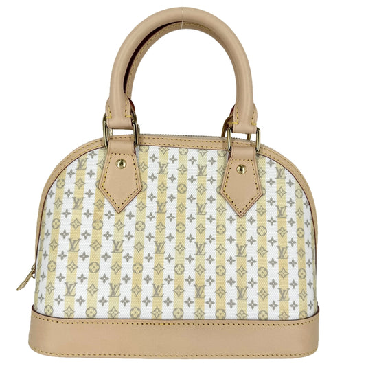 LOUIS VUITTON ルイヴィトン 2WAY LV リゾート アルマBB ショルダーバッグ ハンドバッグ ミニ モノグラム ベージュ M28672 バナナ ゴールド金具 レディース【中古品】