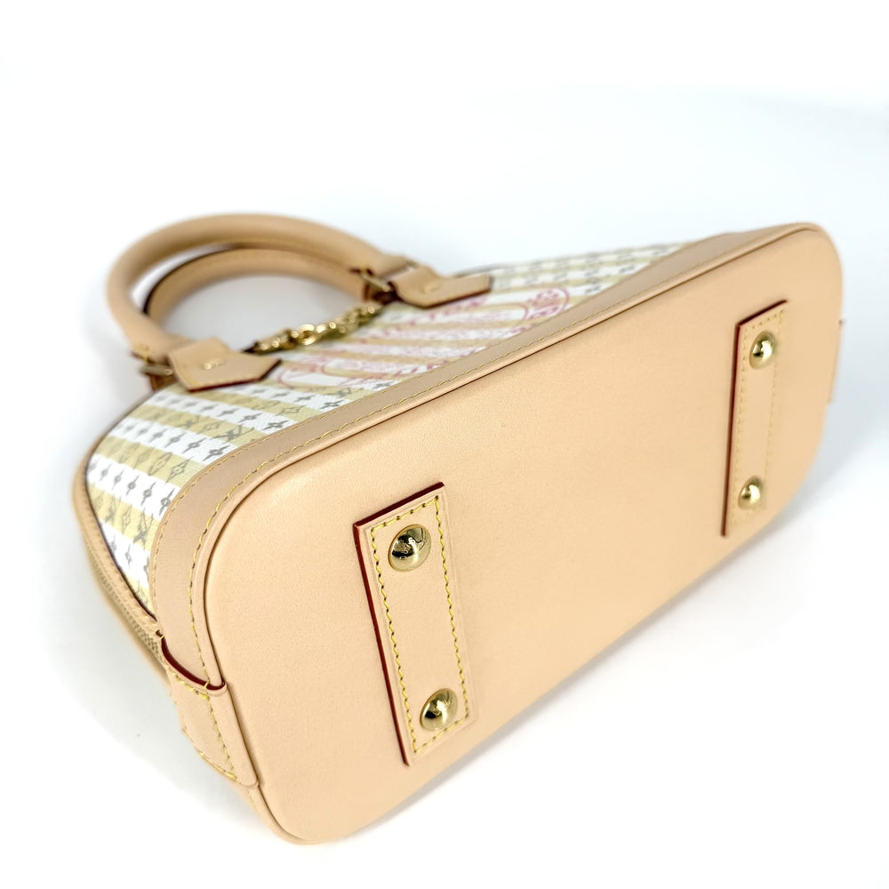 LOUIS VUITTON ルイヴィトン 2WAY LV リゾート アルマBB ショルダーバッグ ハンドバッグ ミニ モノグラム ベージュ M28672 バナナ ゴールド金具 レディース【中古品】