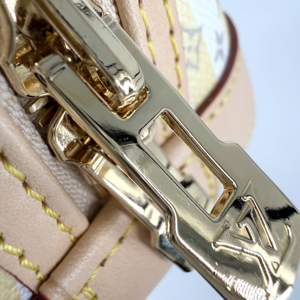 LOUIS VUITTON ルイヴィトン 2WAY LV リゾート アルマBB ショルダーバッグ ハンドバッグ ミニ モノグラム ベージュ M28672 バナナ ゴールド金具 レディース【中古品】