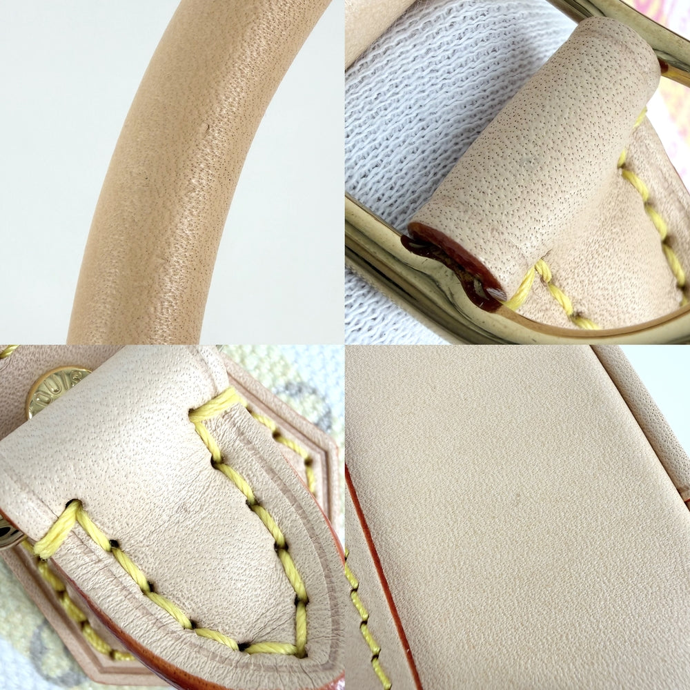 LOUIS VUITTON ルイヴィトン 2WAY LV リゾート アルマBB ショルダーバッグ ハンドバッグ ミニ モノグラム ベージュ M28672 バナナ ゴールド金具 レディース【中古品】