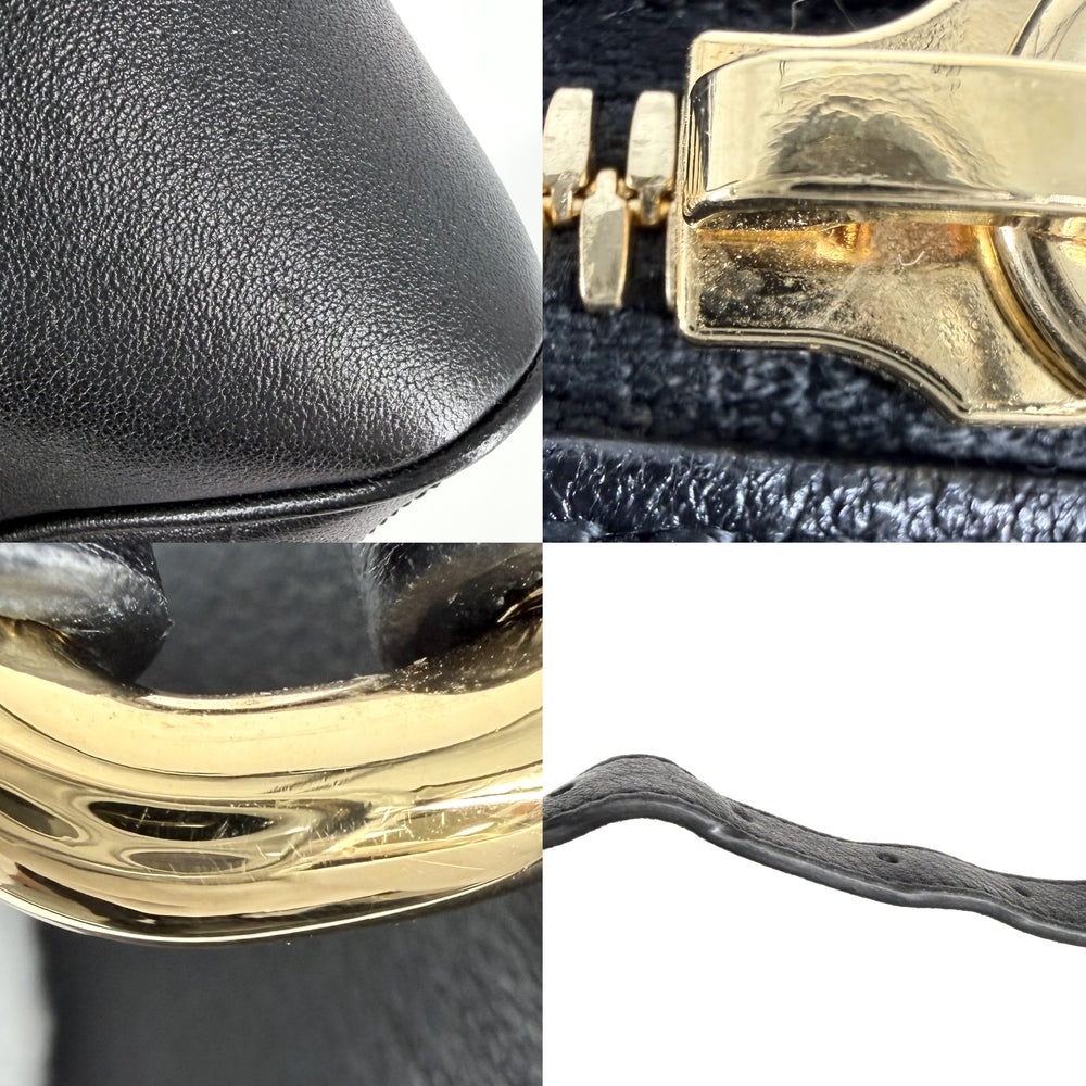 GUCCI グッチ ショルダーバッグ ブロンディ インターロッキングG 742360 レザー ブラック 黒 ゴールド金具 レディース【中古品】