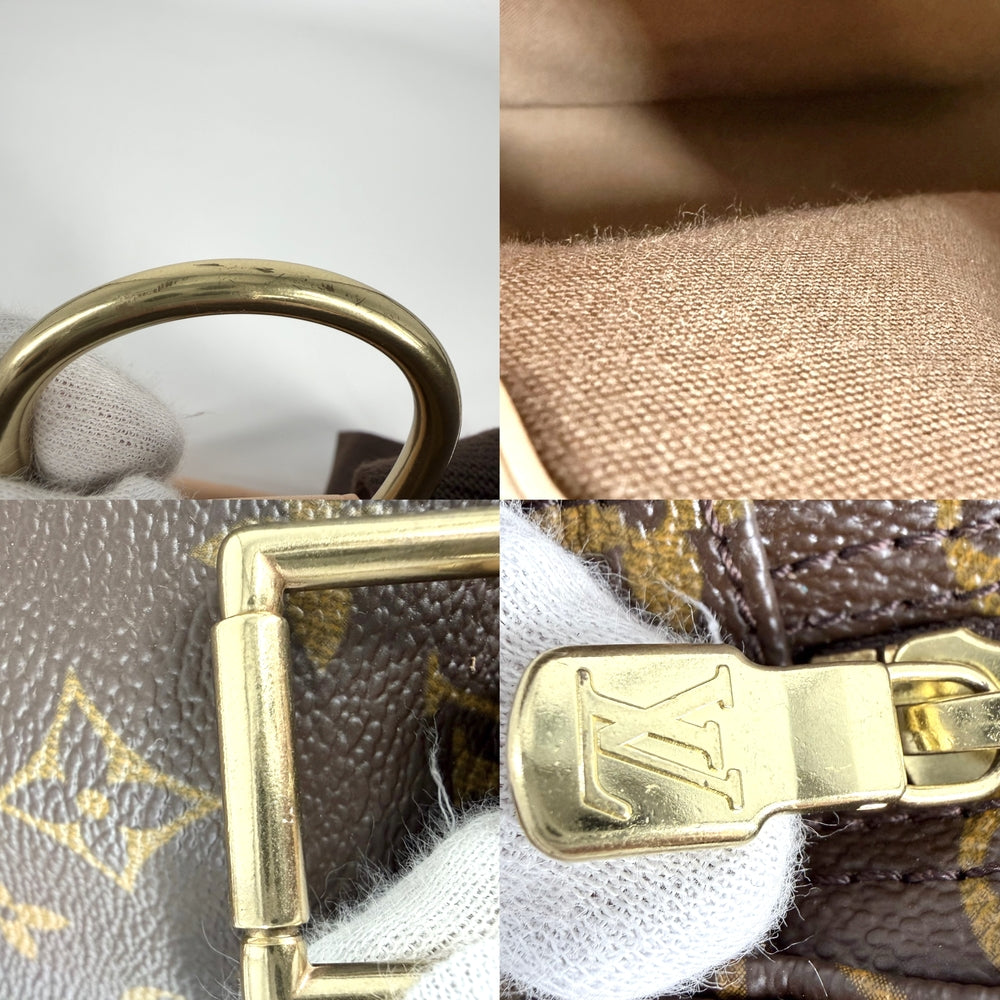 LOUIS VUITTON ルイヴィトン リュック モンスリGM バックパック M51135 モノグラムキャンバス ブラウン 茶 ゴールド金具 レディース【中古品】