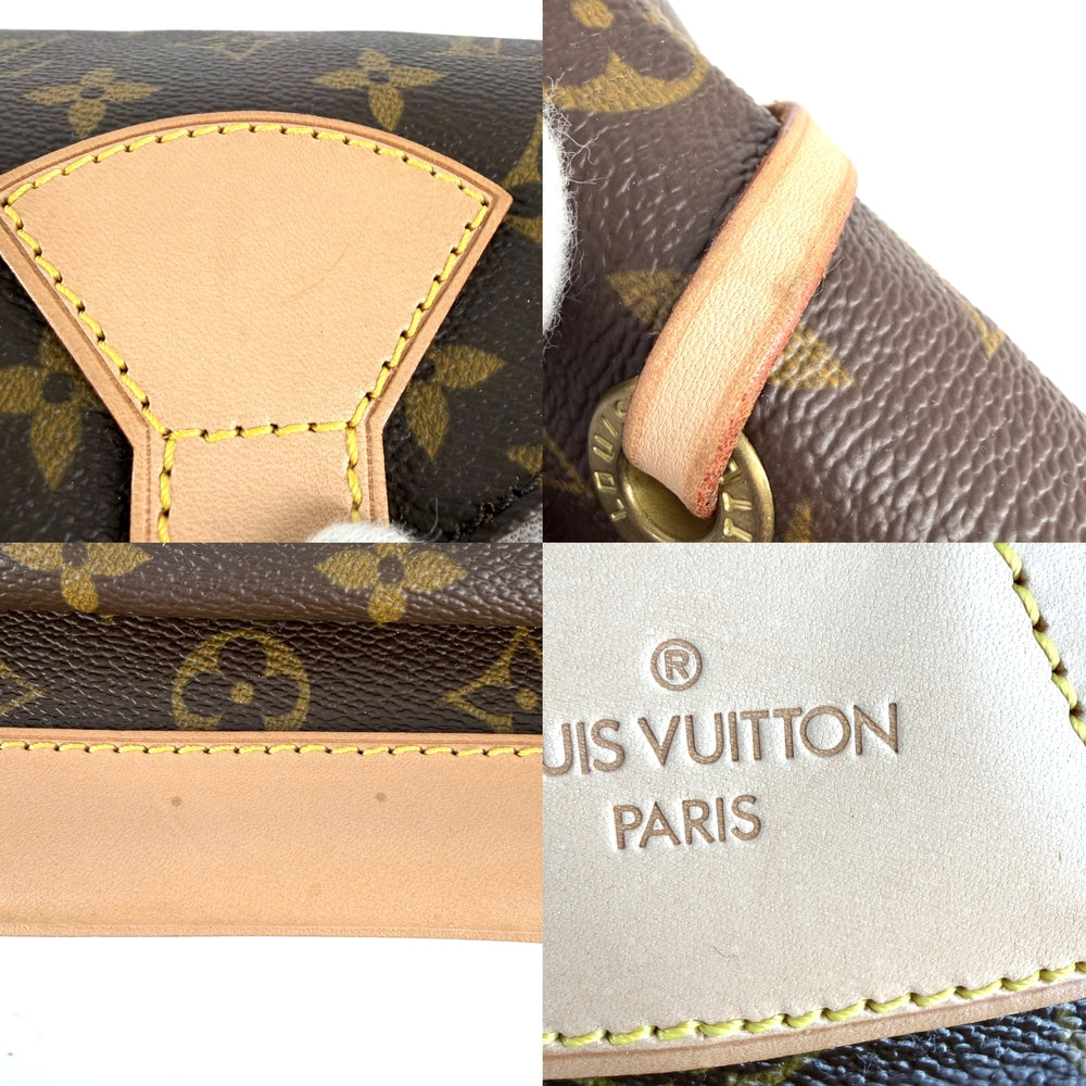 LOUIS VUITTON ルイヴィトン リュック モンスリGM バックパック M51135 モノグラムキャンバス ブラウン 茶 ゴールド金具 レディース【中古品】