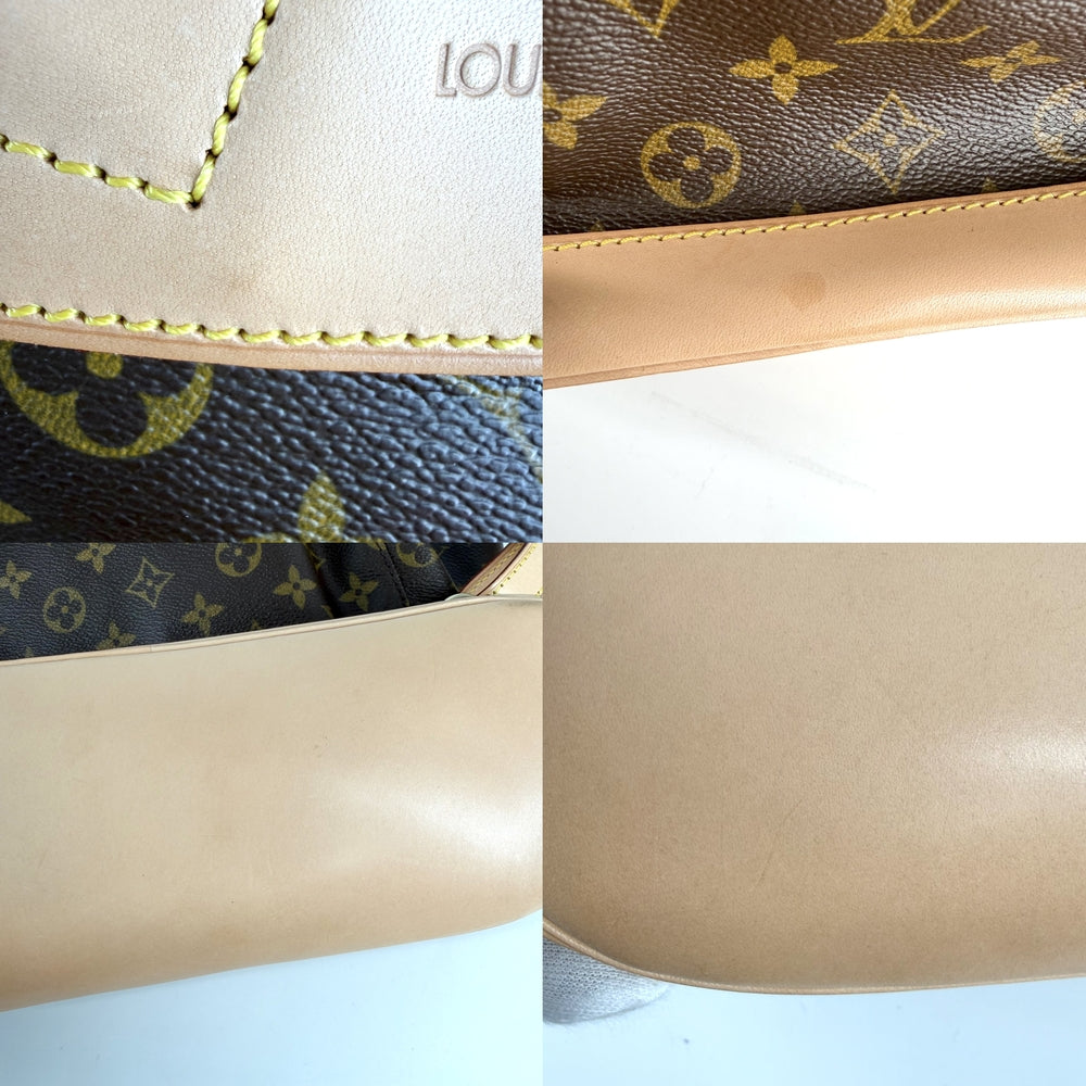 LOUIS VUITTON ルイヴィトン リュック モンスリGM バックパック M51135 モノグラムキャンバス ブラウン 茶 ゴールド金具 レディース【中古品】