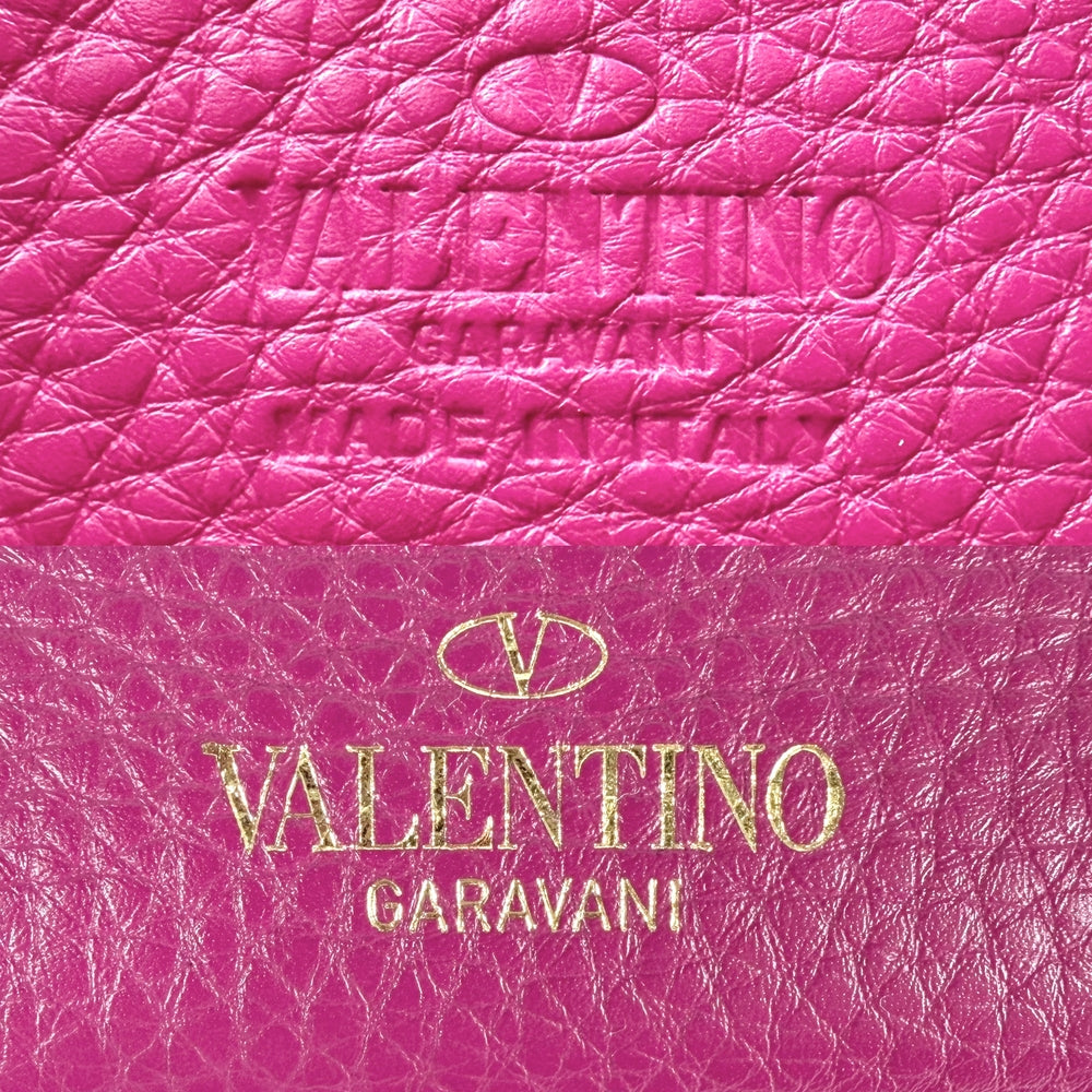 Valentino Garavani ヴァレンティノ・ガラヴァーニ ショルダーバッグ ロックスタッズ 1W2B0181VSF レザー ピンク系 ゴールド金具 レディース【中古品】