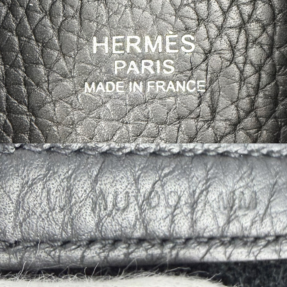 HERMES エルメス ハンドバッグ ピコタンロックMM W刻印 レザー ブラック 黒 シルバー金具 レディース 2024年【中古品】