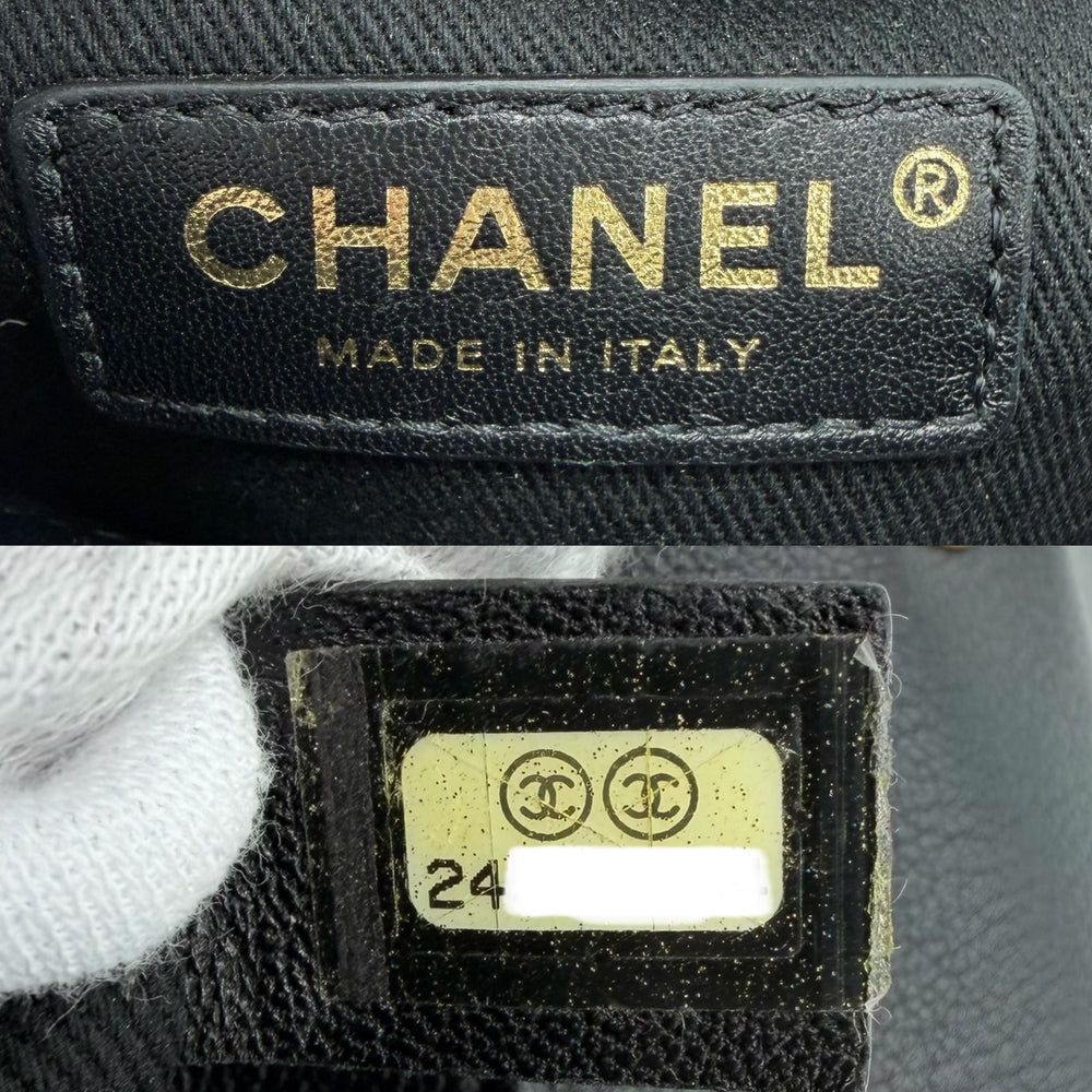 CHANEL シャネル 2WAY ココマーク ショルダーバッグ ハンドバッグ 秋 冬 レザー ブラック 黒 アンティークゴールド金具 レディース【中古品】