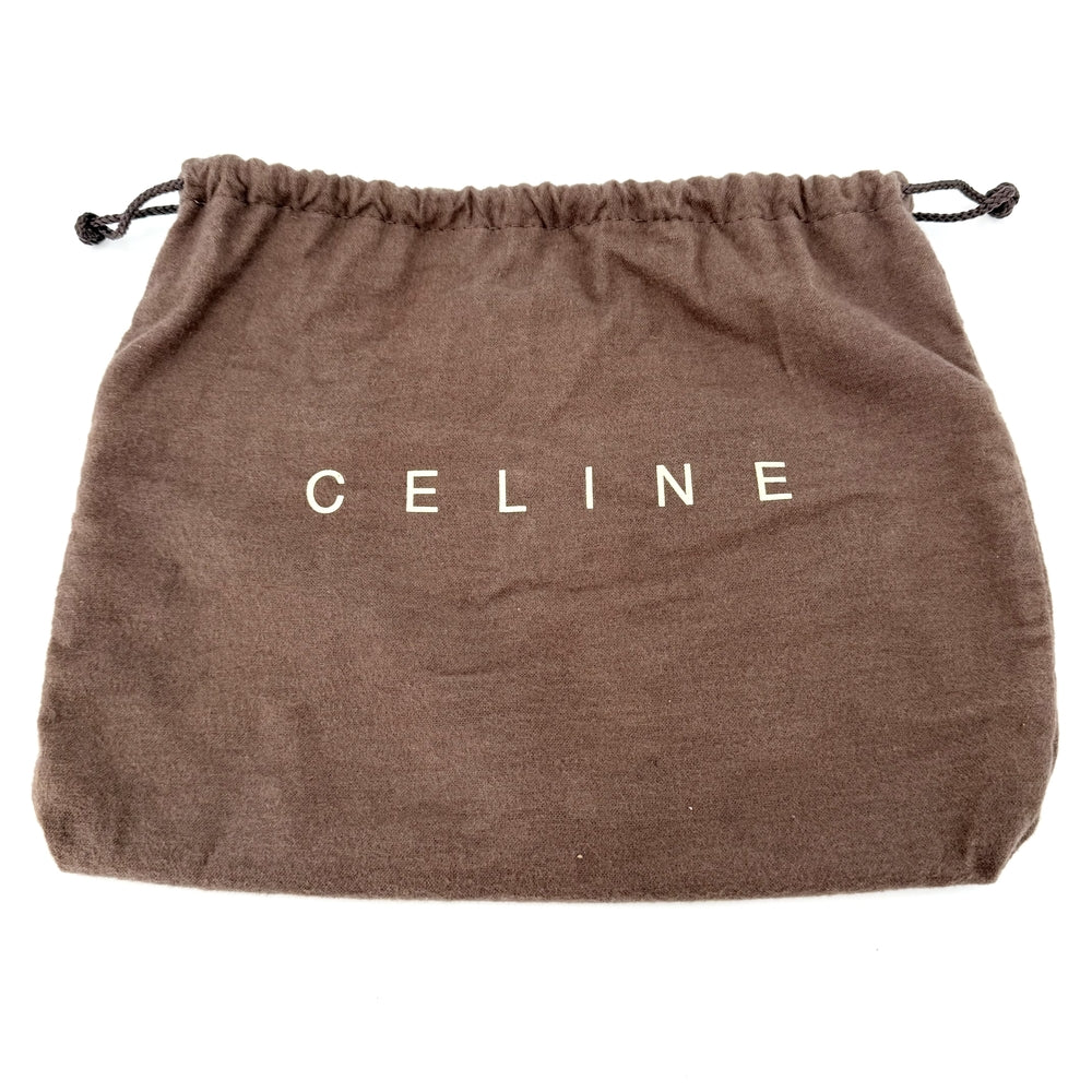 CELINE セリーヌ ボディバッグ マカダム ウエストバッグ ベルトバッグ キャンバス ブラウン 茶 シルバー金具 ユニセックス【中古品】