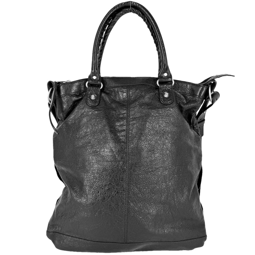 BALENCIAGA バレンシアガ 2WAY クラシックスクエア ハンドバッグ ショルダーバッグ 340679 レザー ブラック 黒 シルバー金具 レディース【中古品】