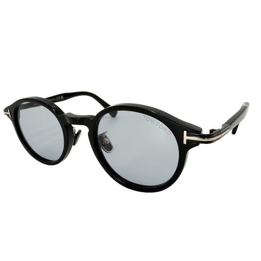TOM FORD トムフォード サングラス 眼鏡 アイウェア ブルーライトカット 伊達メガネ TF1150 ブラック 黒 シルバー金具 ユニセックス【中古品】