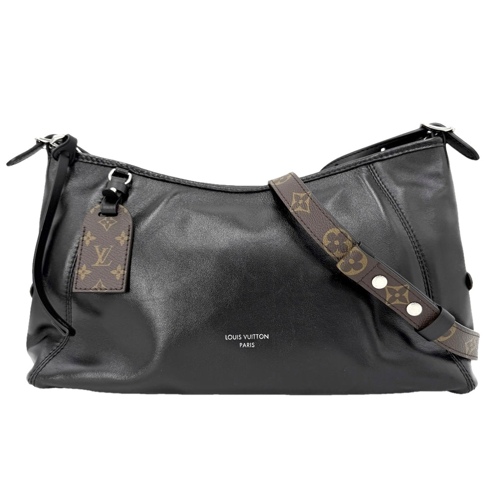 LOUIS VUITTON ルイヴィトン ショルダーバッグ モノグラム キャリーオールEW 2WAY ハンドバッグ LVバイブ M28160 レザー ブラック 黒 シルバー金具 レディース【中古品】