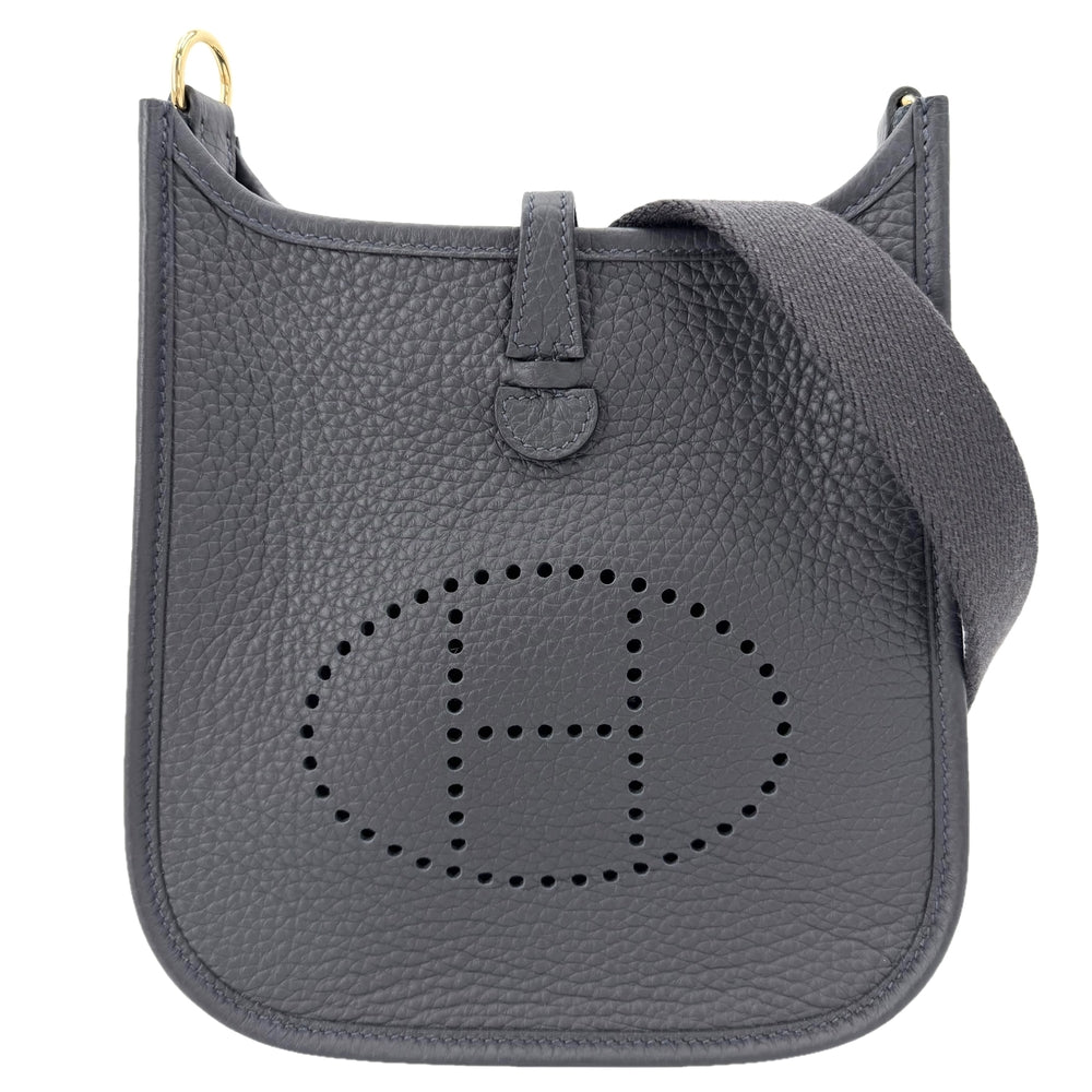 HERMES エルメス ショルダーバッグ エブリンTPM ポシェット 小さめ K刻印 レザー ネイビー 紺 ゴールド金具 レディース 2025年【中古品】