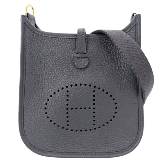 HERMES エルメス ショルダーバッグ エブリンTPM ポシェット 小さめ K刻印 レザー ネイビー 紺 ゴールド金具 レディース 2025年【中古品】