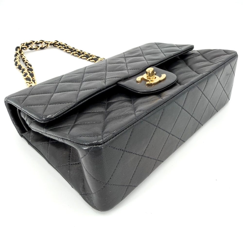 CHANEL シャネル ショルダーバッグ マトラッセ23 ダブルチェーン ダブルフラップ ココマーク ターンロック ラムスキン ブラック 黒 ゴールド金具 レディース【中古品】
