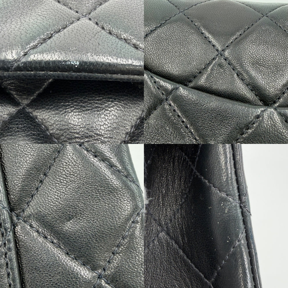 CHANEL シャネル ショルダーバッグ マトラッセ23 ダブルチェーン ダブルフラップ ココマーク ターンロック ラムスキン ブラック 黒 ゴールド金具 レディース【中古品】