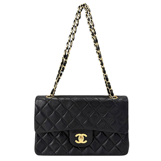 CHANEL シャネル ショルダーバッグ マトラッセ23 ダブルチェーン ダブルフラップ ココマーク ターンロック ラムスキン ブラック 黒 ゴールド金具 レディース【中古品】